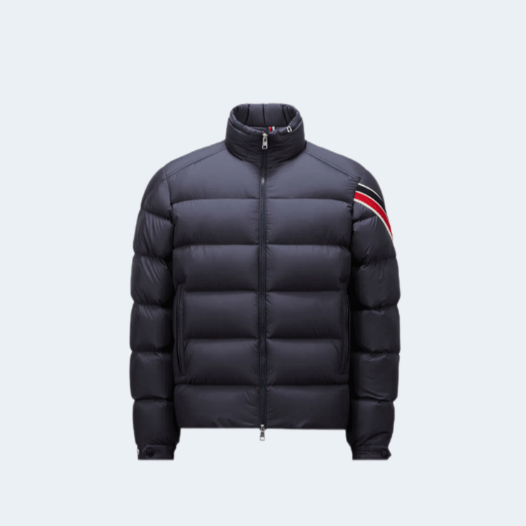 몽클레어 Solayan 후드 쇼트 다운 재킷 네이비블루