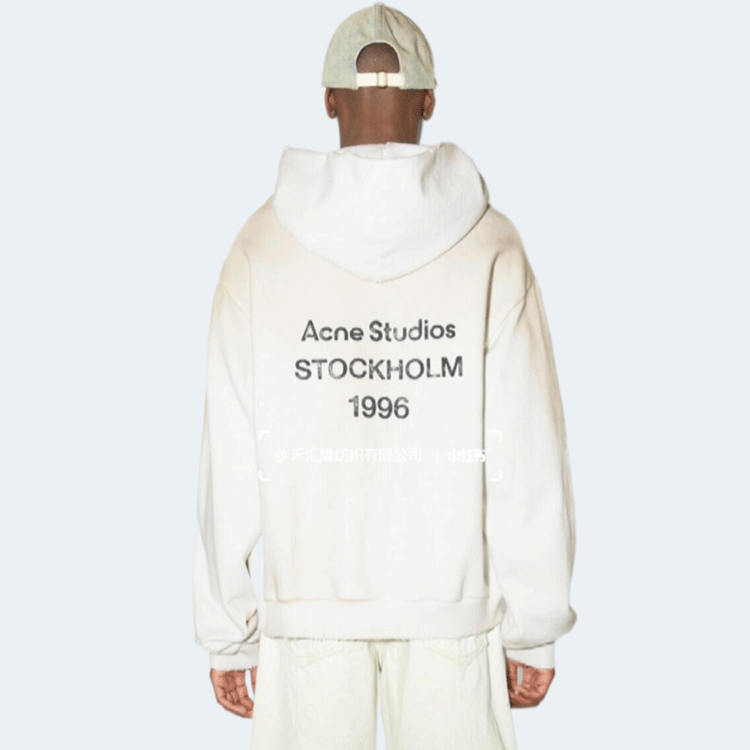 아크네 로고 후드 스웨터