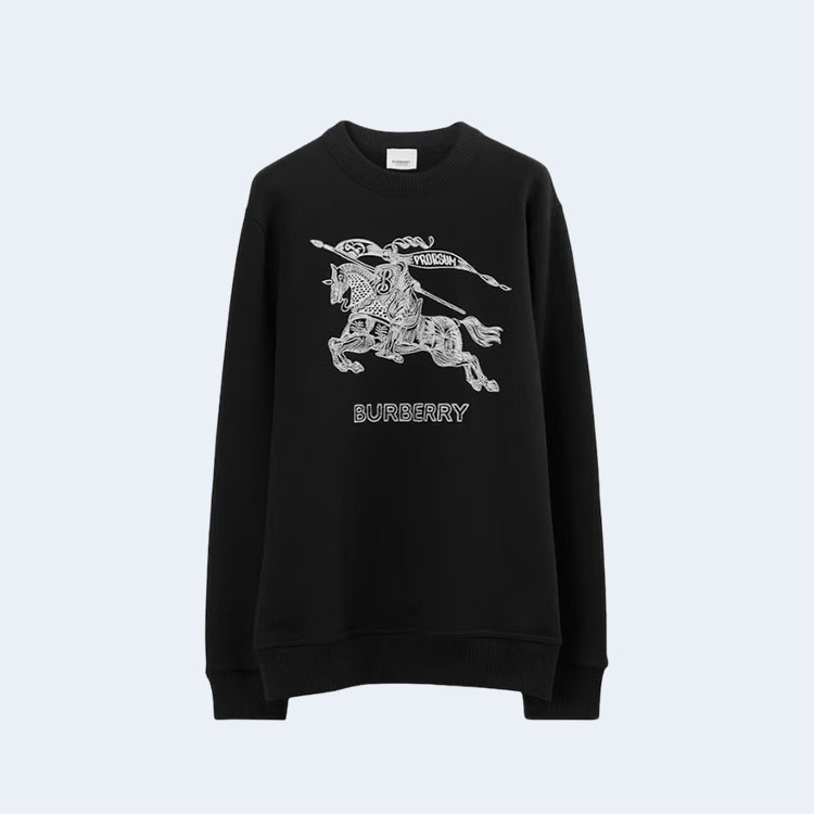 버버리 엠브로이더리 EKD 코튼 스웨트셔츠