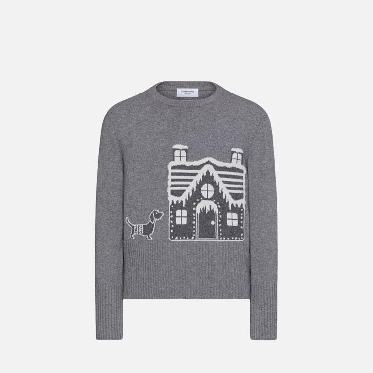 톰브라운 홀리데이 시너리 메리노 울 크루넥 풀오버