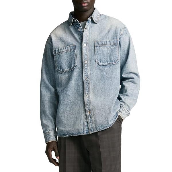 디올 체크 안감 오버 셔츠