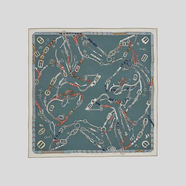 에르메스 Les Chevaux Dechaines 스카프 90