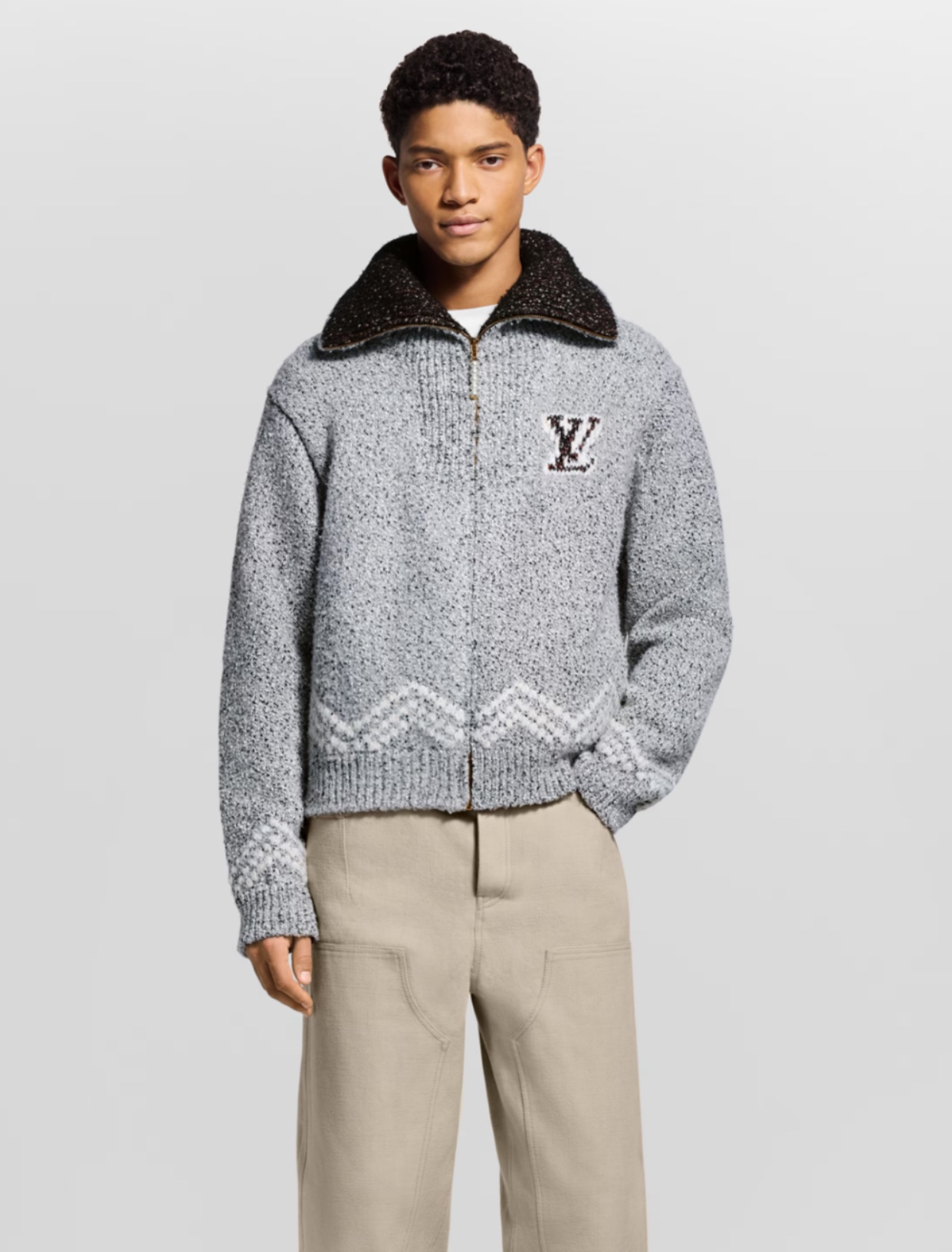 루이비통 지퍼 니티드 블루종