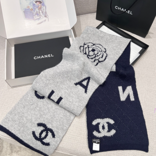 샤넬 알파벳 카멜리아 스카프