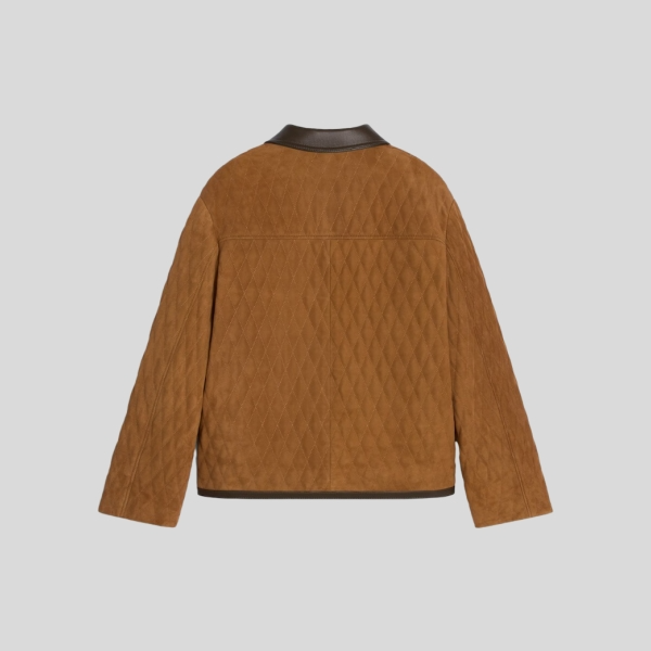 셀린느 스웨이드 퀼티드 자켓