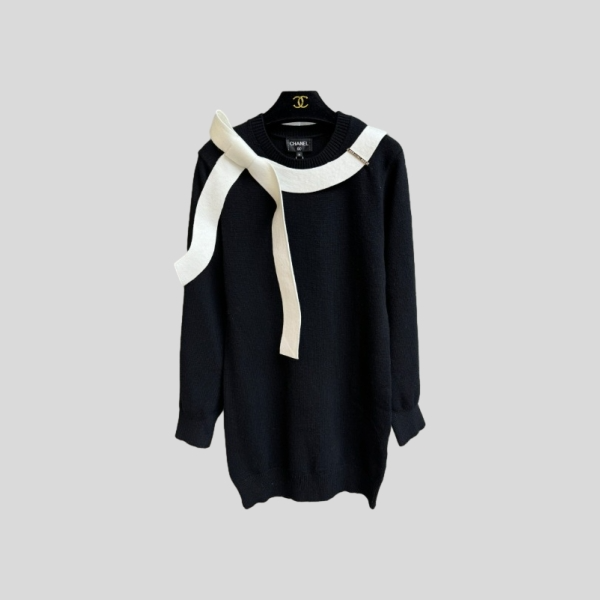 샤넬 리본 보우 드레스