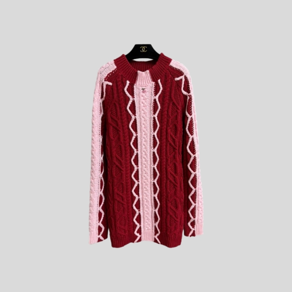 샤넬 케이블 니트 스커트