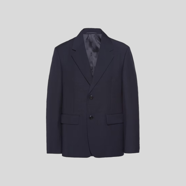 프라다 싱글 브레스티드 울 및 모헤어 자켓