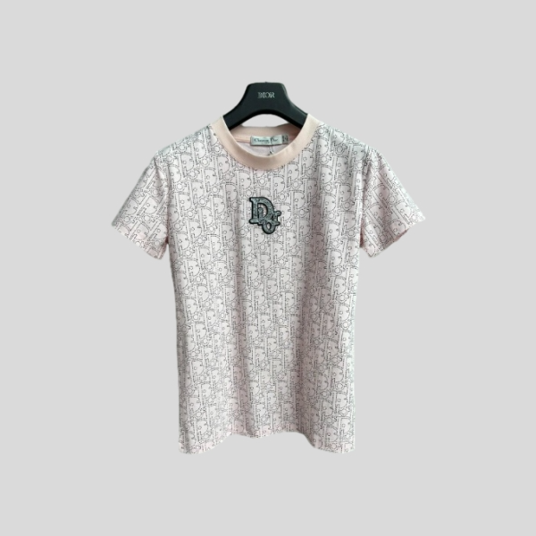 디올 올오버 로고 티셔츠