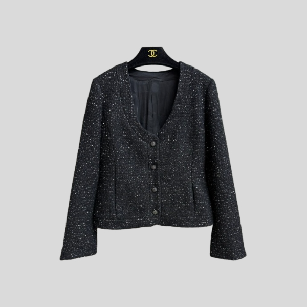 샤넬 스팽글 트위드 자켓