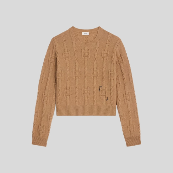 셀린느 캐시미어 체인 크루넥 스웨터