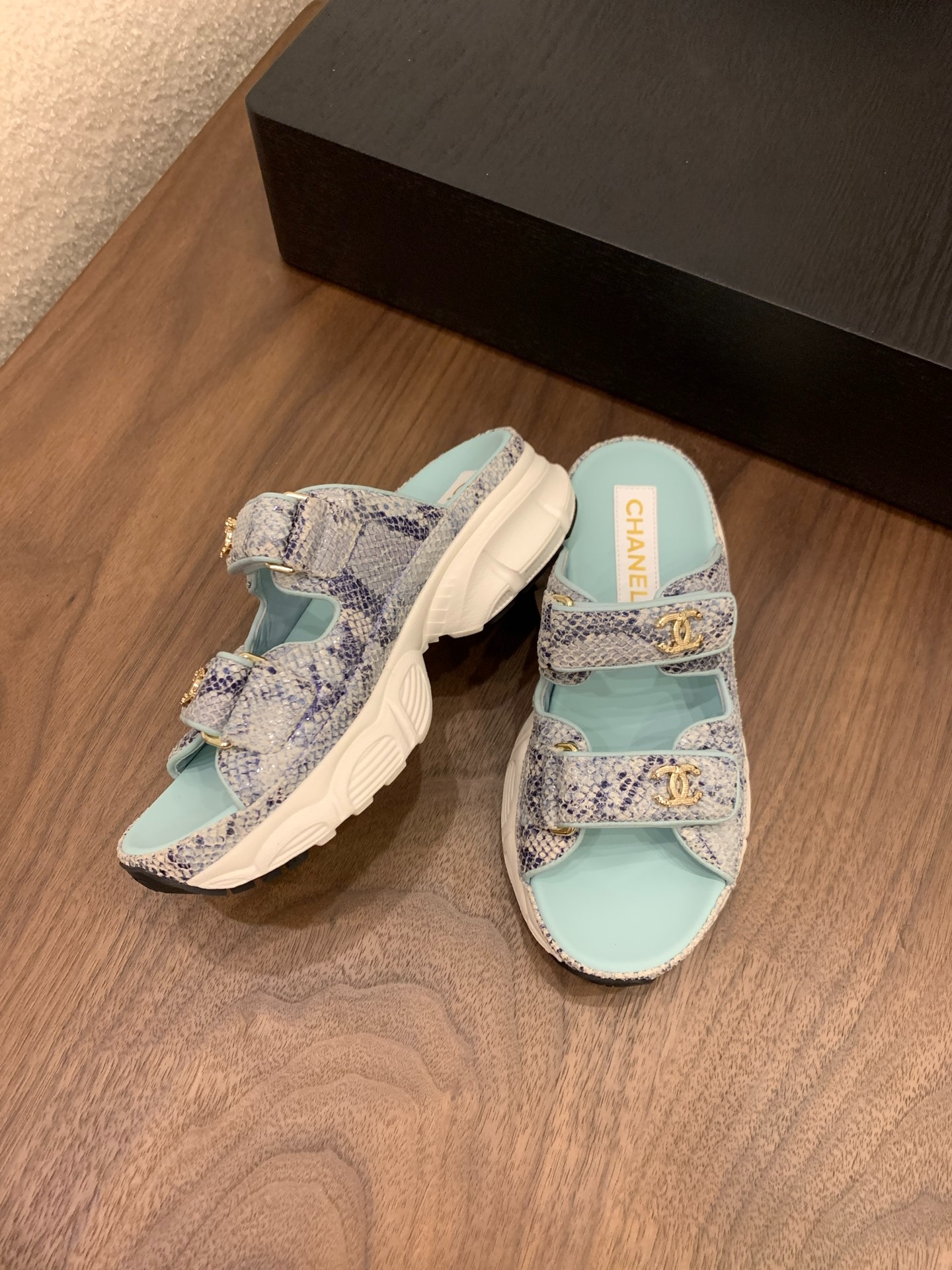 샤* 25C 신상 통굽 벨크로 슬리퍼