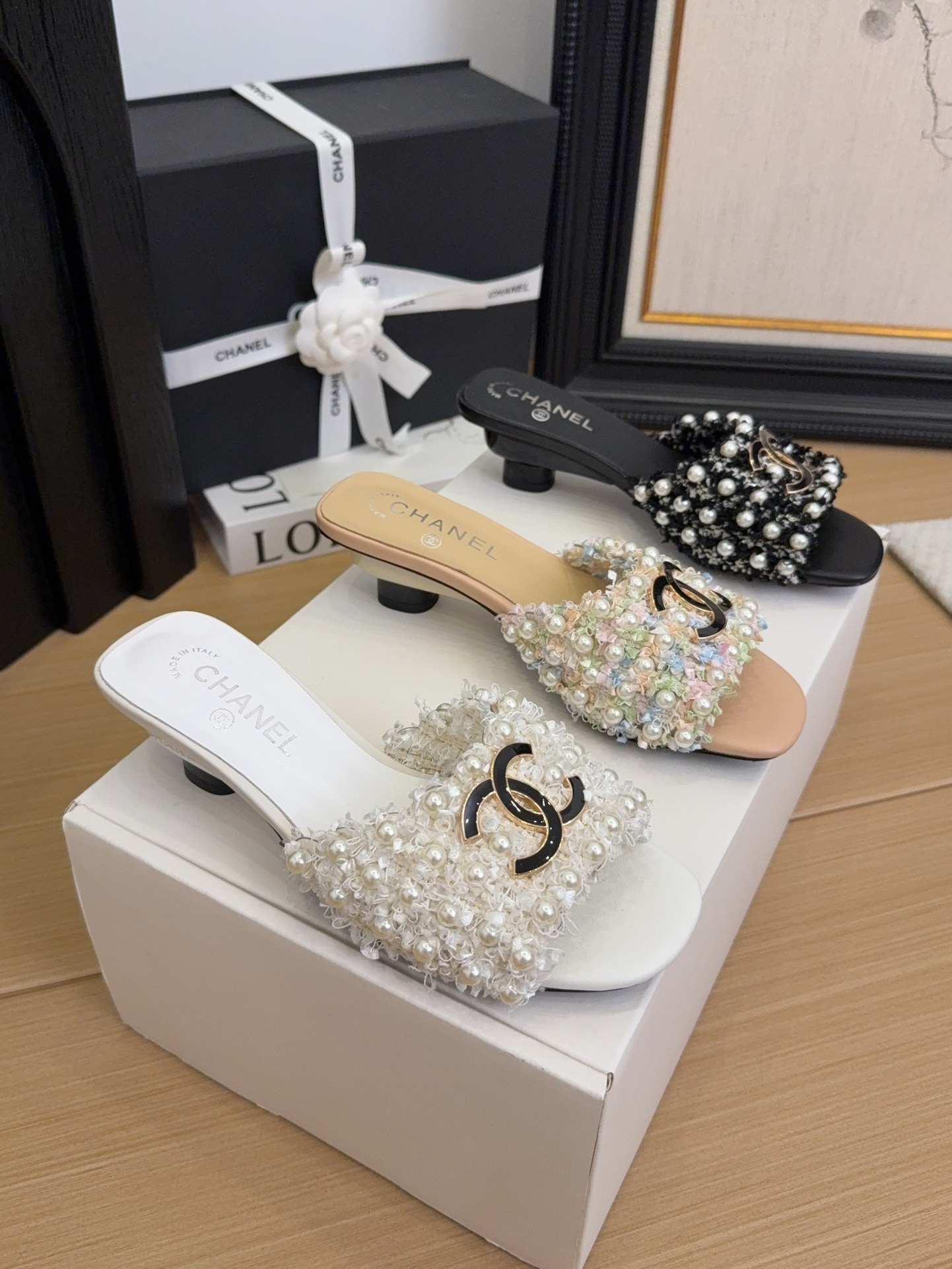 샤* 25 신상 진주 슬리퍼