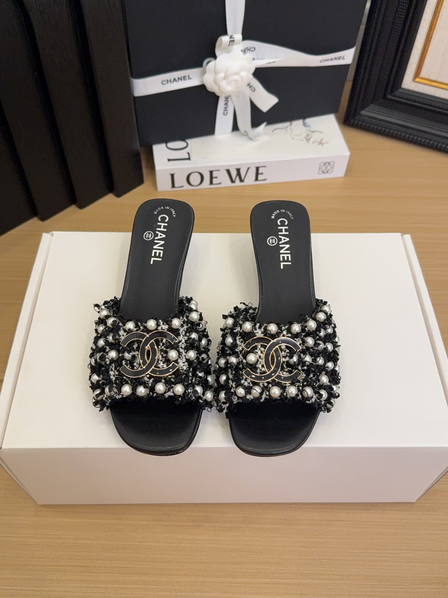 샤* 25 신상 진주 슬리퍼
