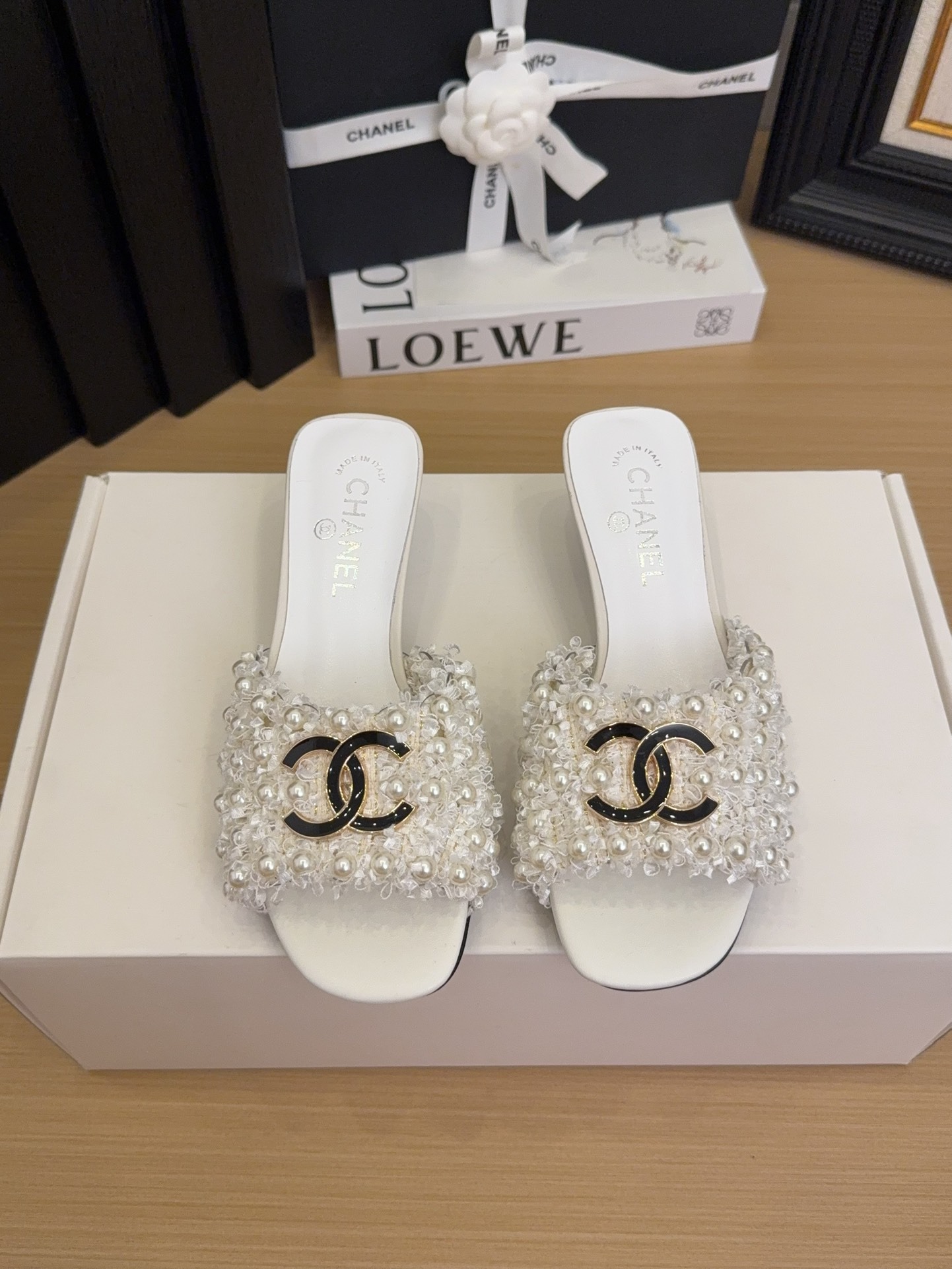샤* 25 신상 진주 슬리퍼