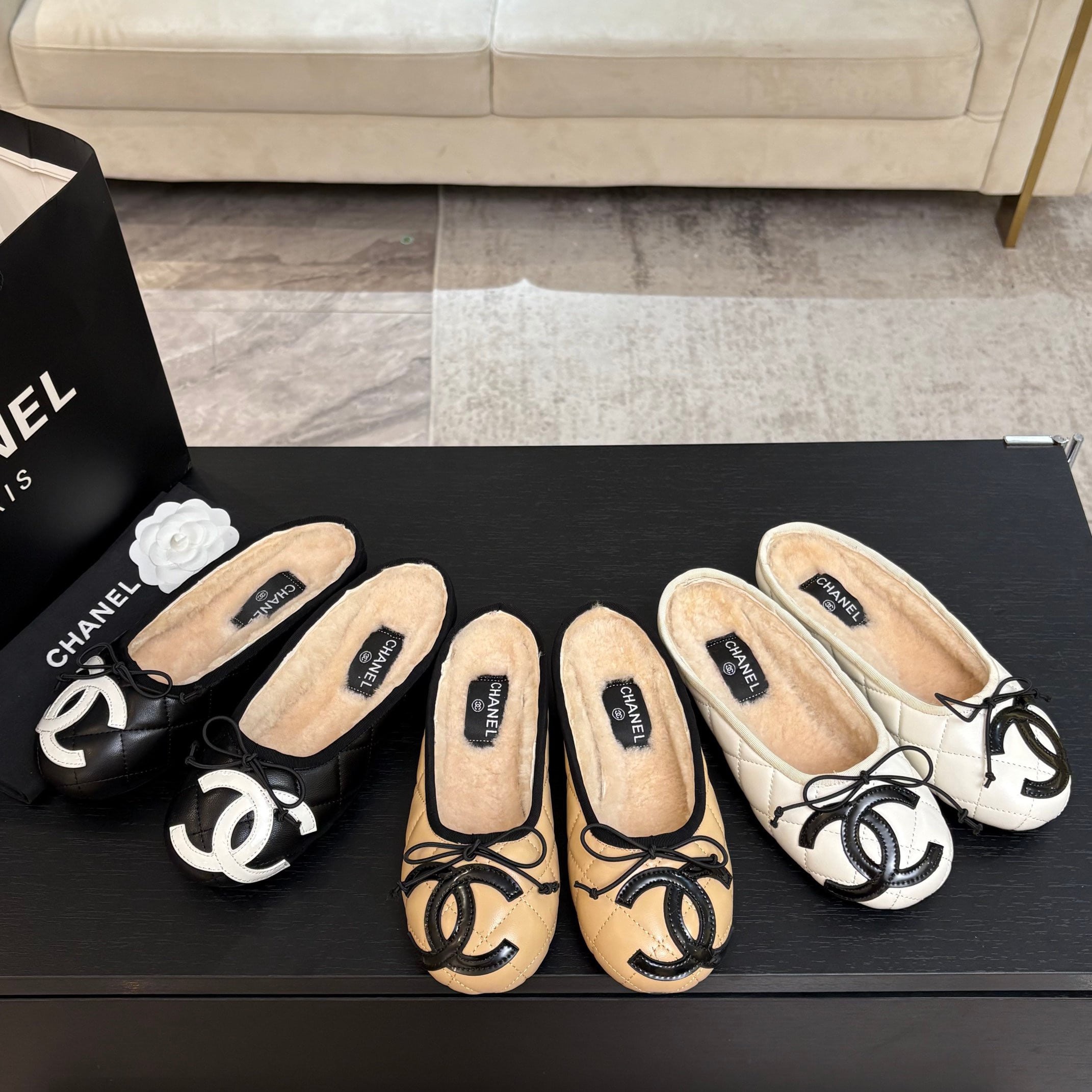 샤* 25K 신상 양털 세미슬리퍼