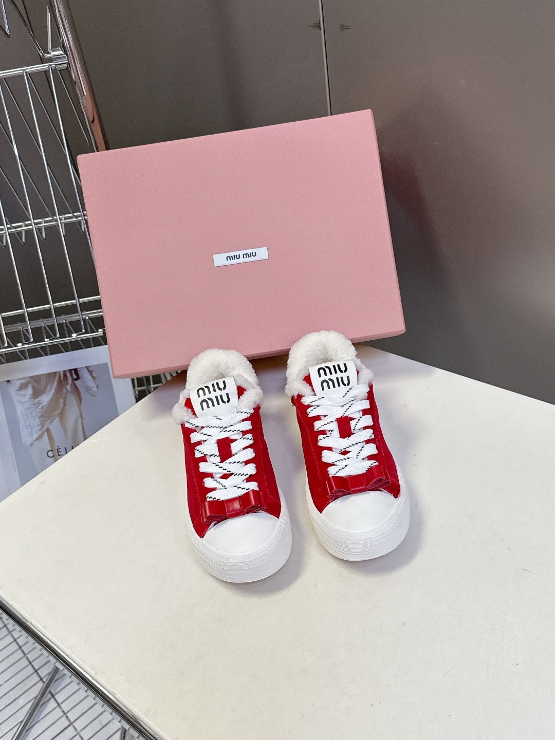 미*미* 신상 더블슈즈 털가죽 스니커즈
