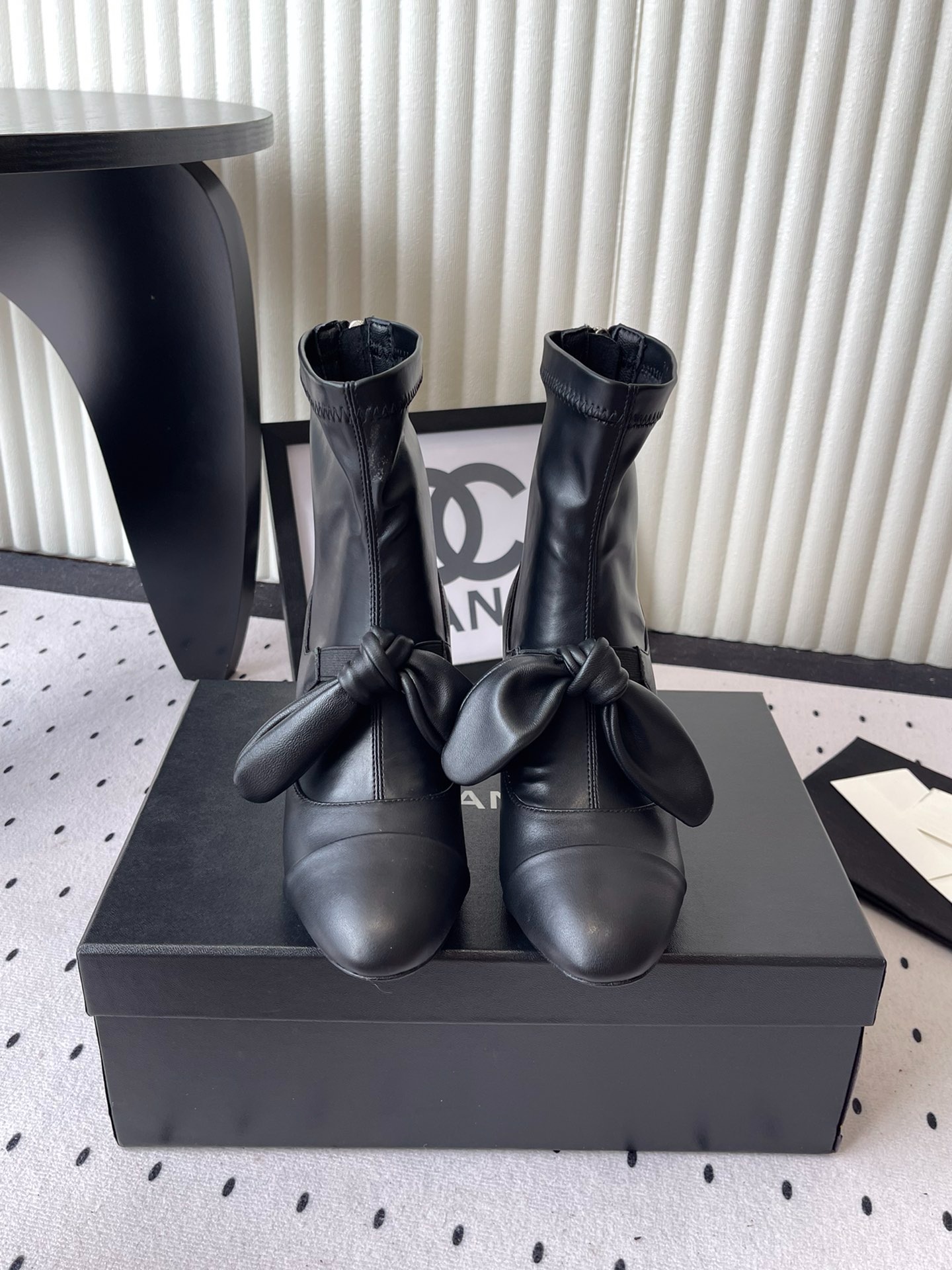 샤* 25 신상 통굽 리본 앵클부츠