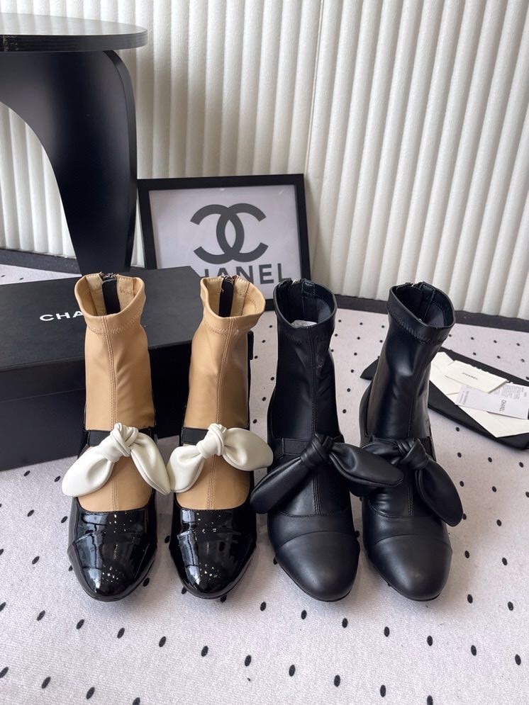 샤* 25 신상 통굽 리본 앵클부츠