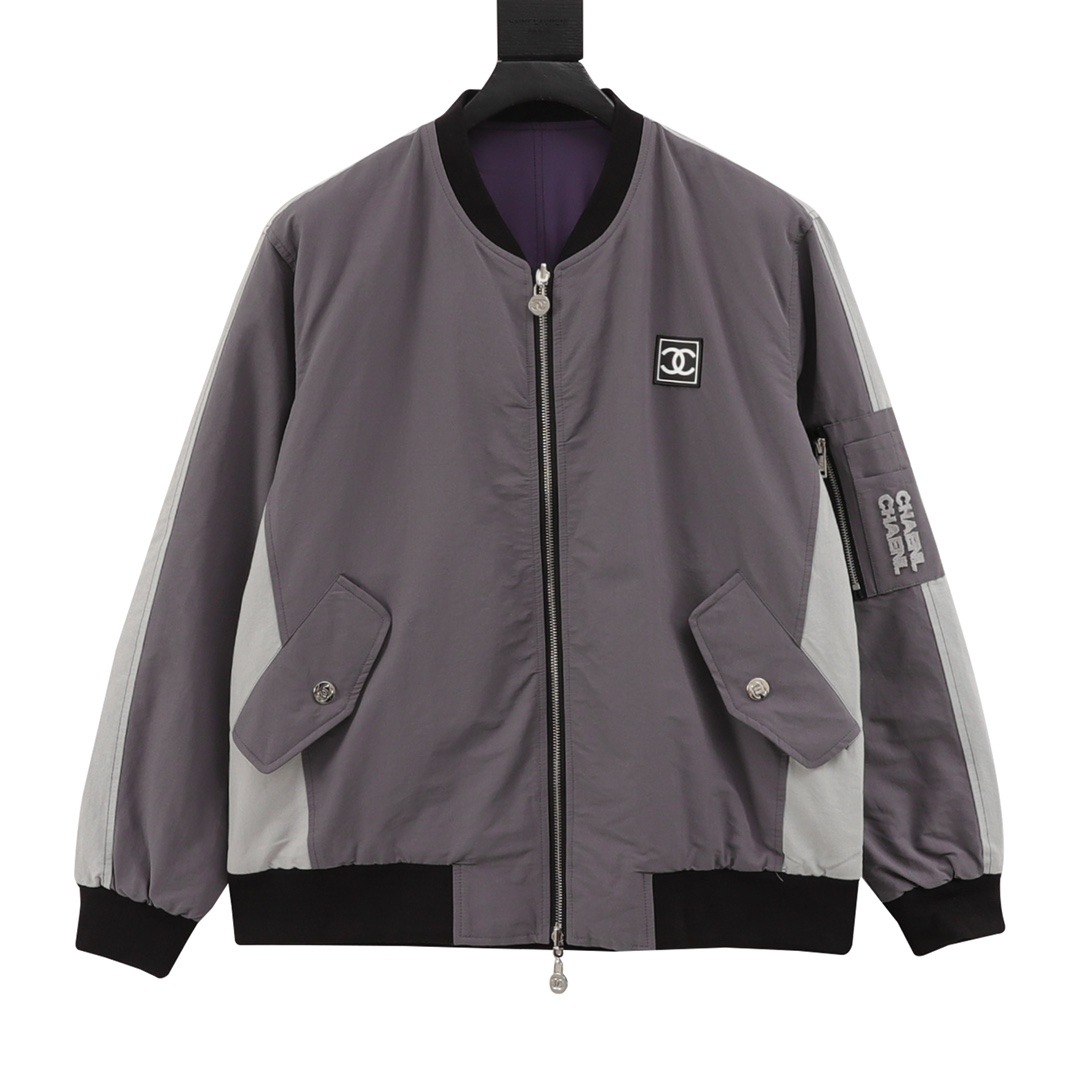 샤* 자수 슬로건 빈티지 집업 양면 야상점퍼