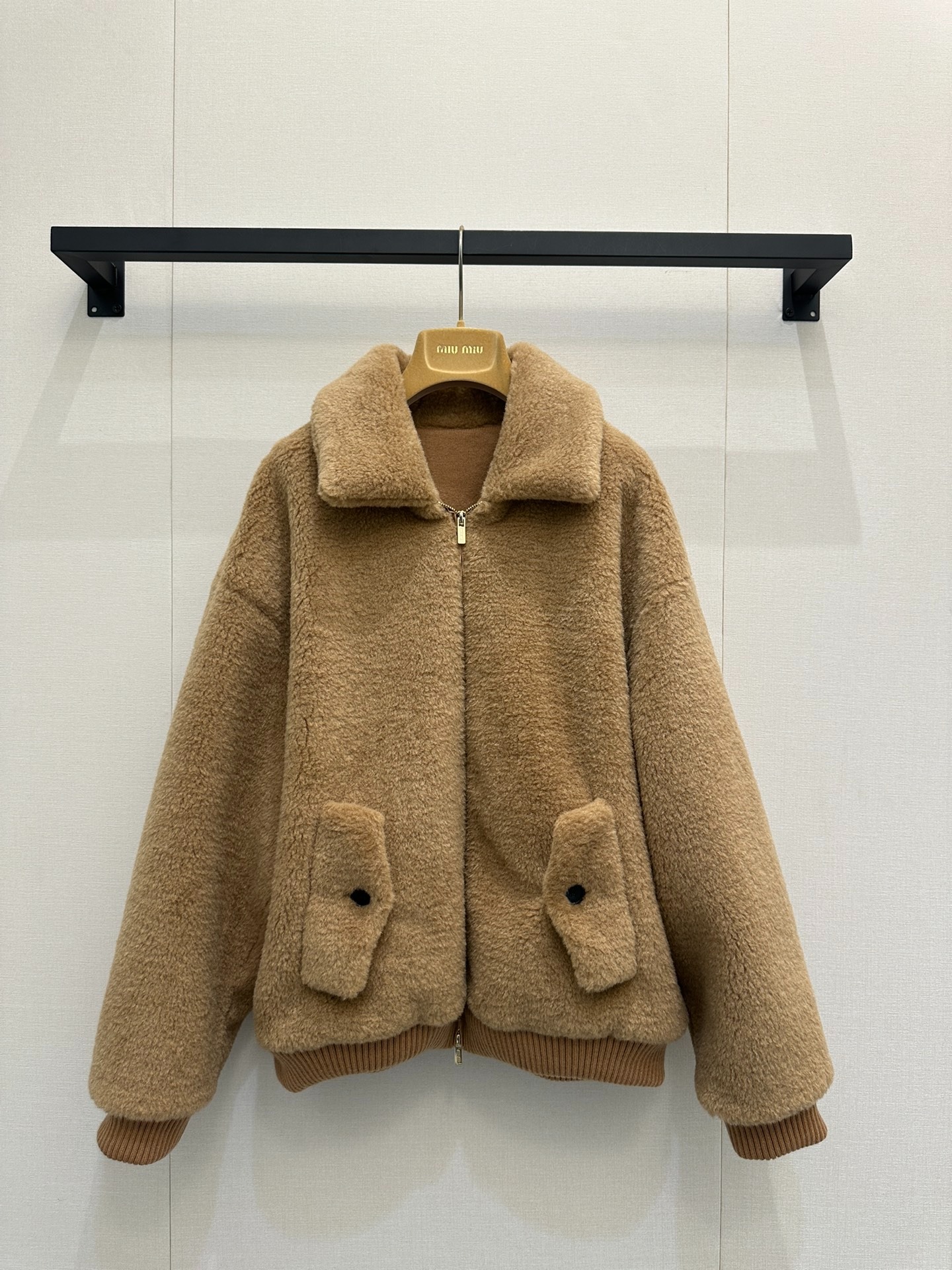 미*미* 25 신상 체크무늬 테디 코트