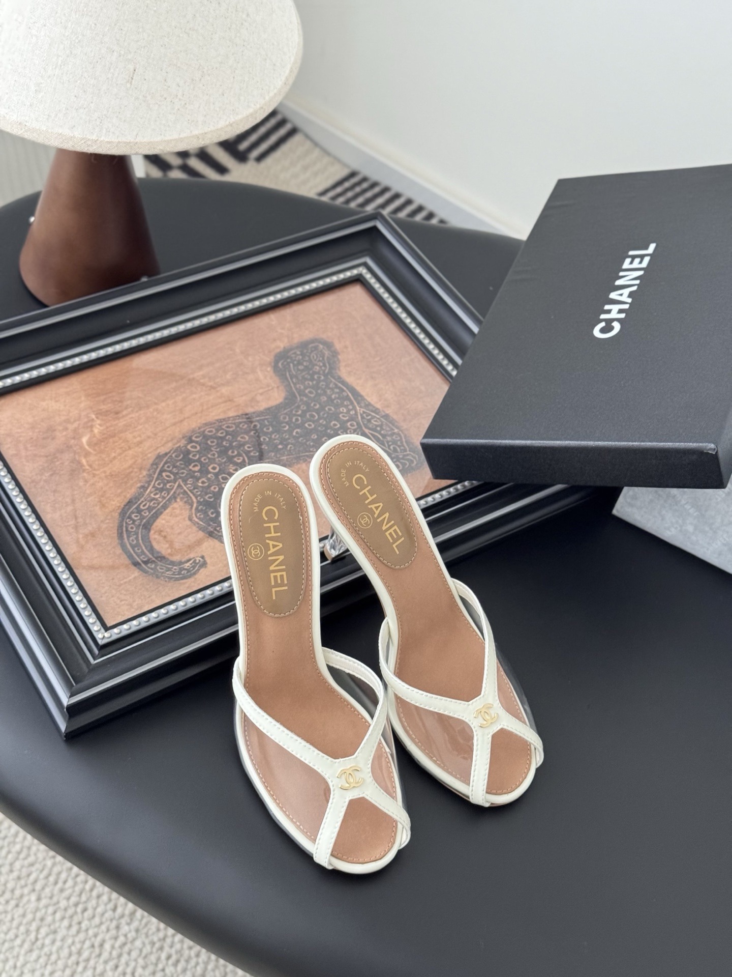 샤* 24S 자수 망사 슬리퍼