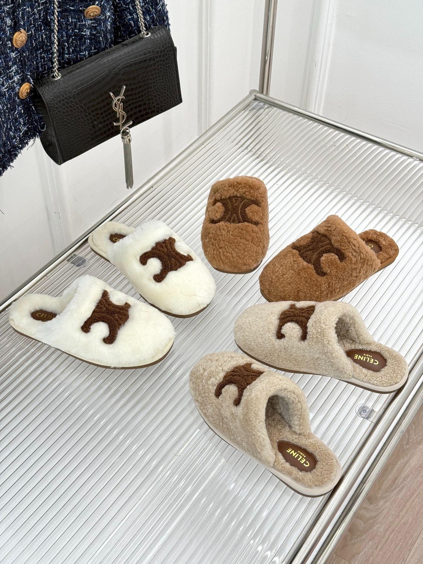 셀*느 25W 신상 퍼 세미슬리퍼