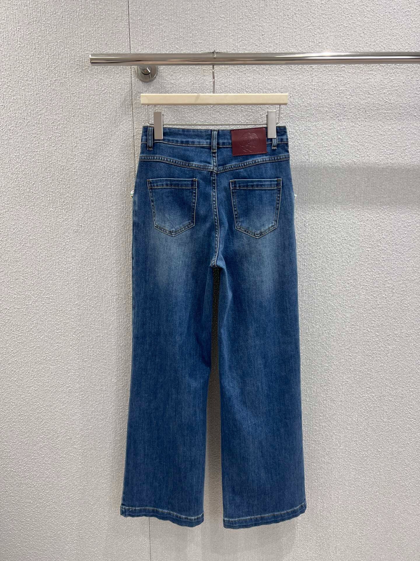 샤* 신상 진주 와이드 데님 팬츠