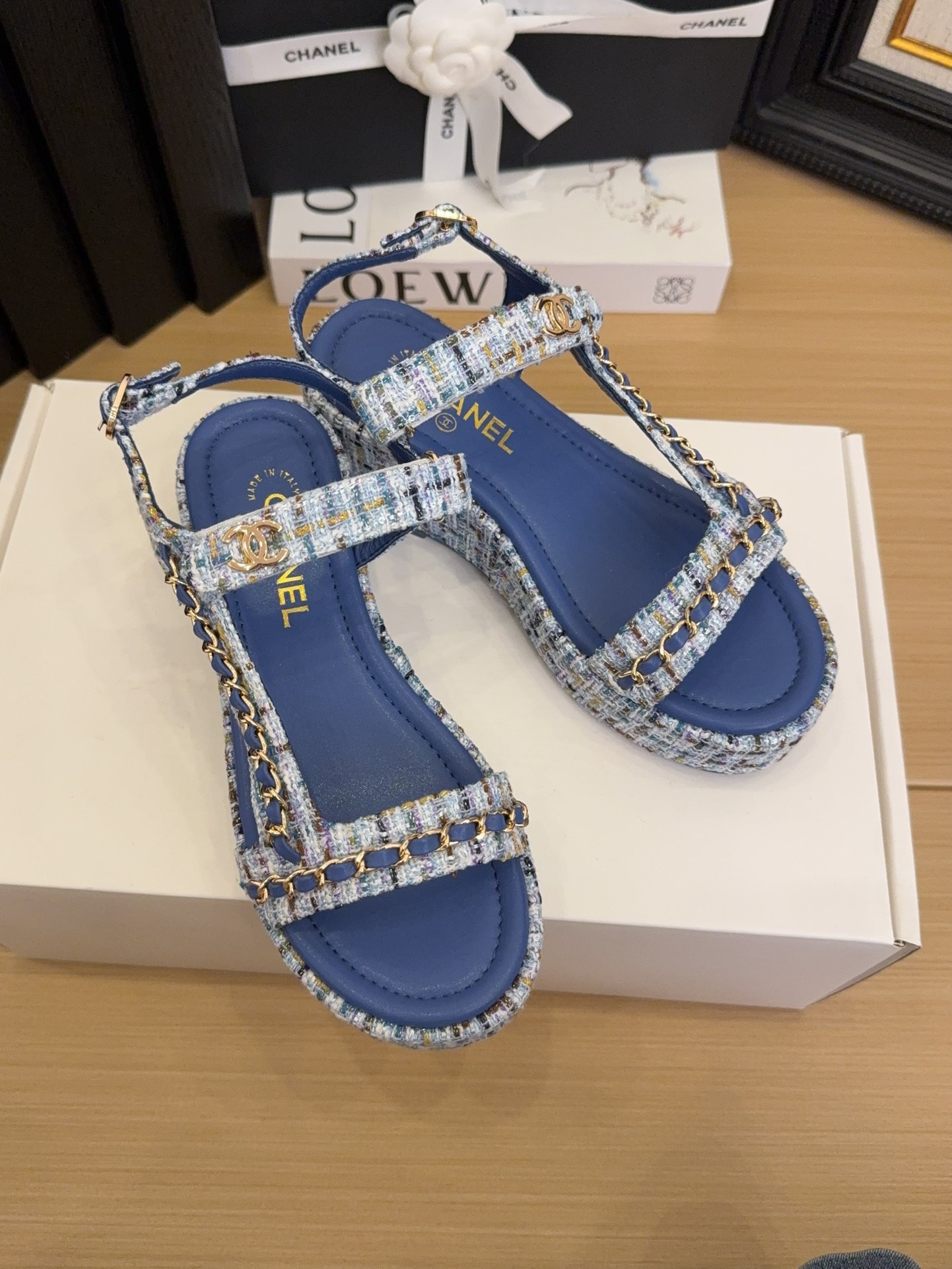 샤* 25 신상 고퀄리티 체인 버클 웨지 샌들