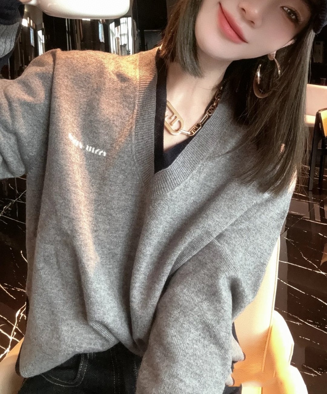 미*미* 투피스 캐시미어 니트 스웨터