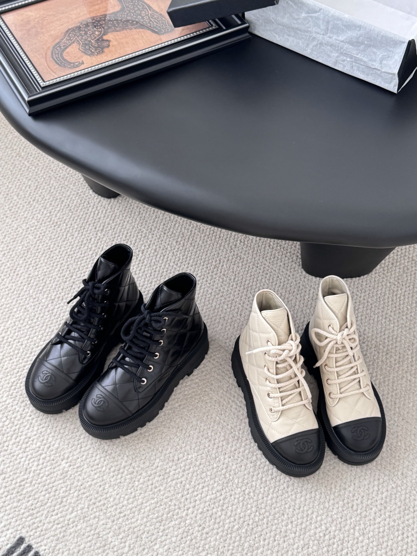 샤* 25B 가을/겨울 고급 핸드메이드 앵클부츠