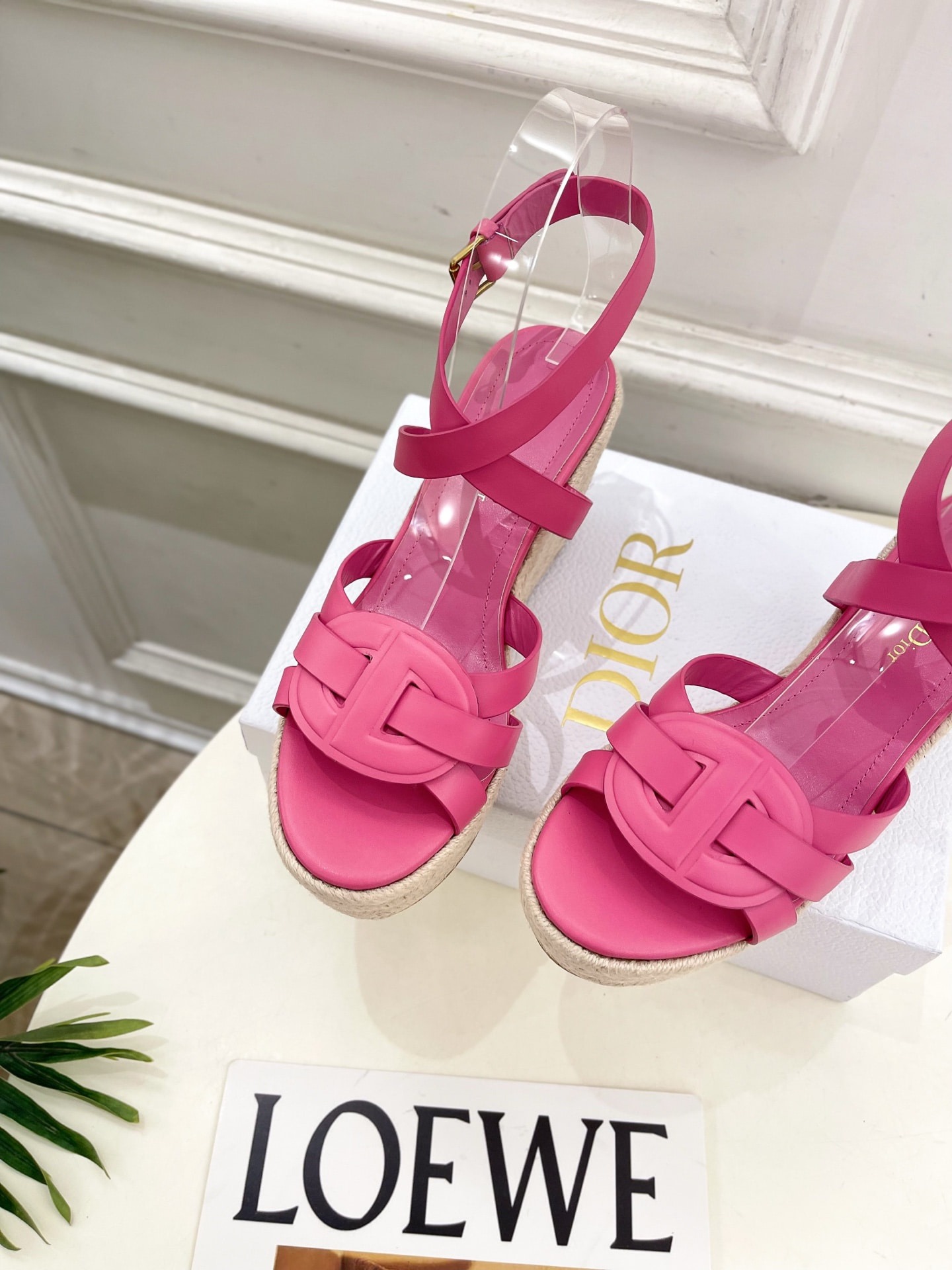 디* 25  신상 메쉬 로프 웨지 샌들