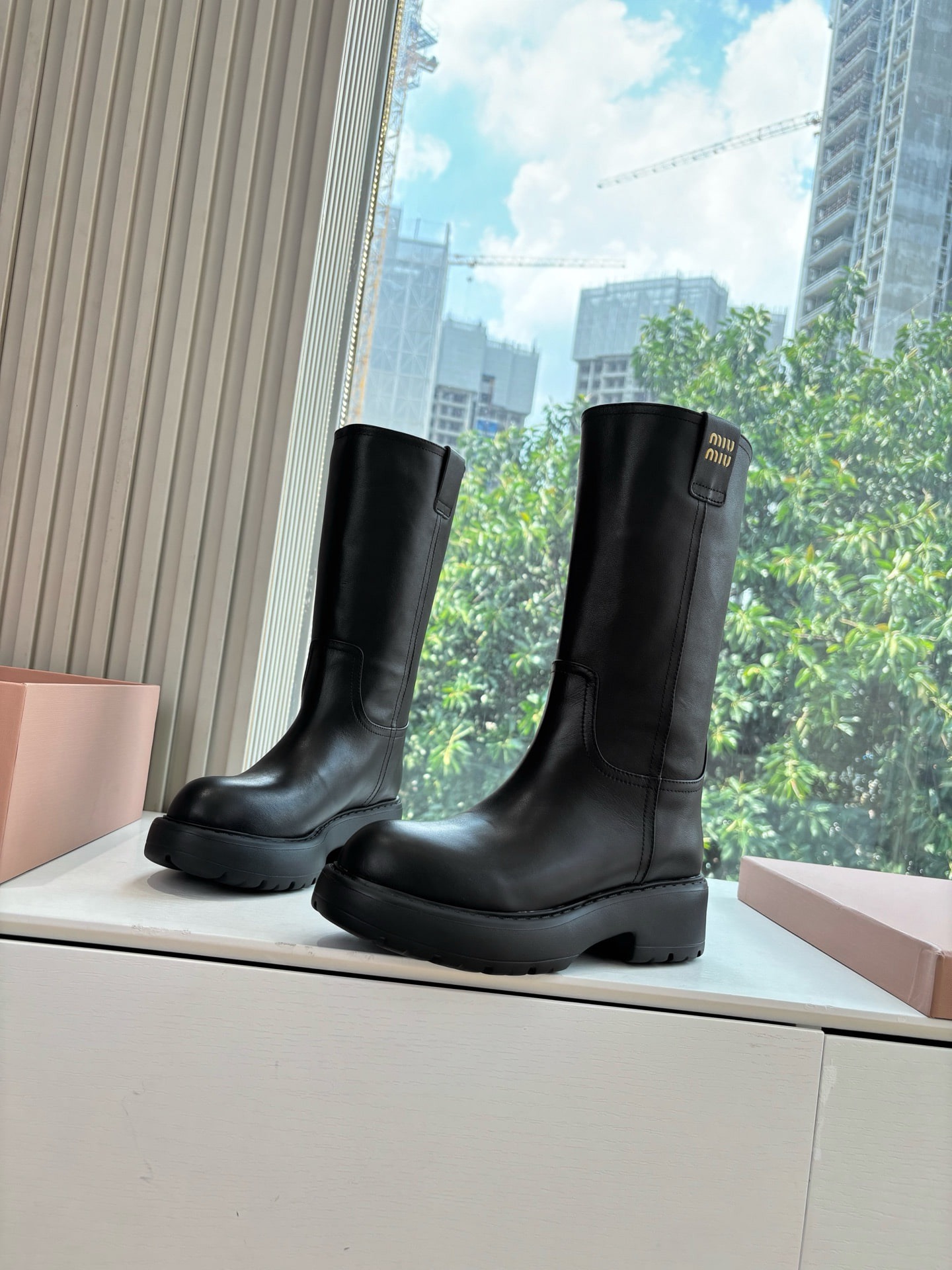 미*미* 25 신상 통굽 라이더 부츠