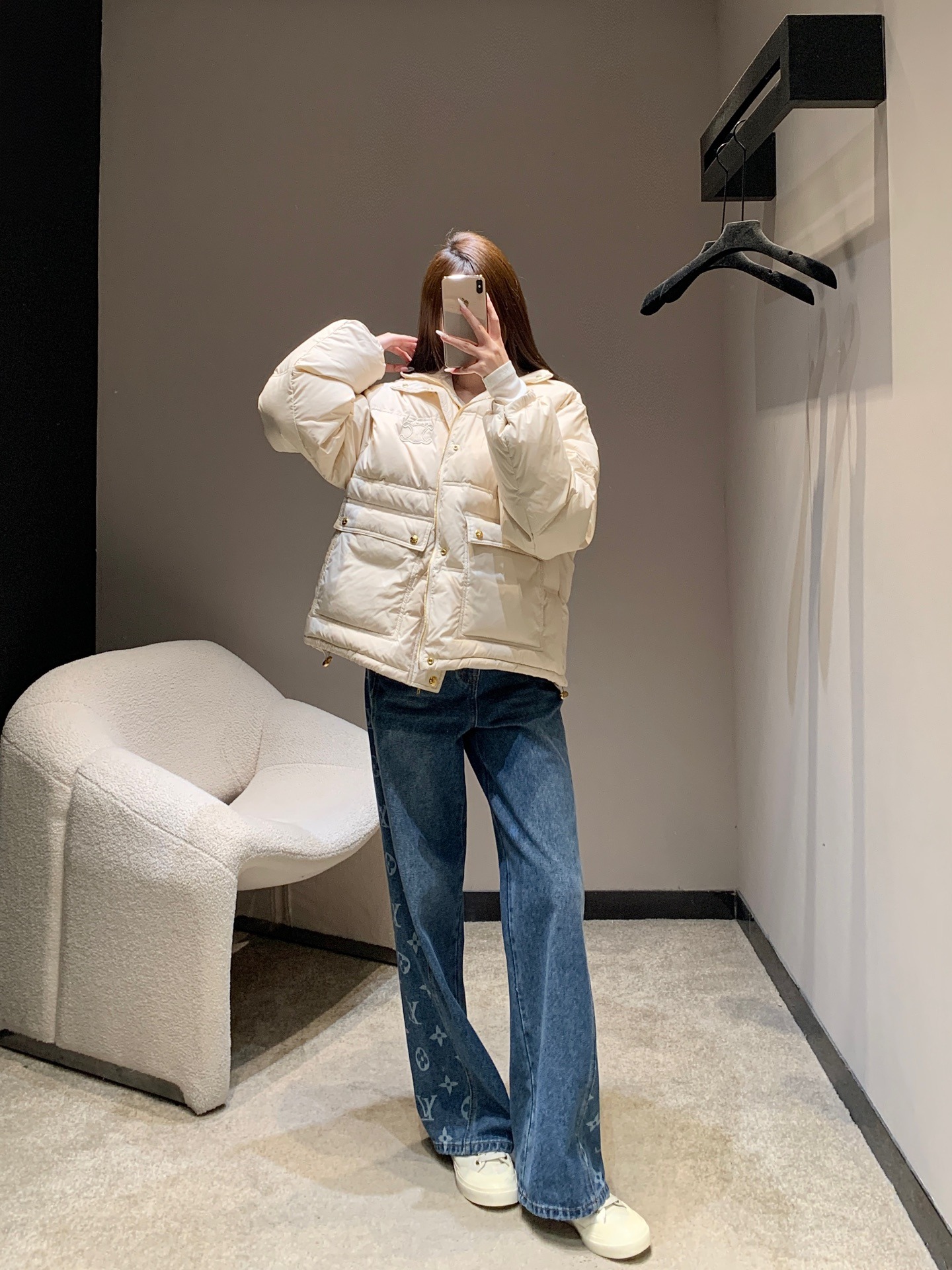 셀*느 25Fw 신상 양털카라 패딩점퍼