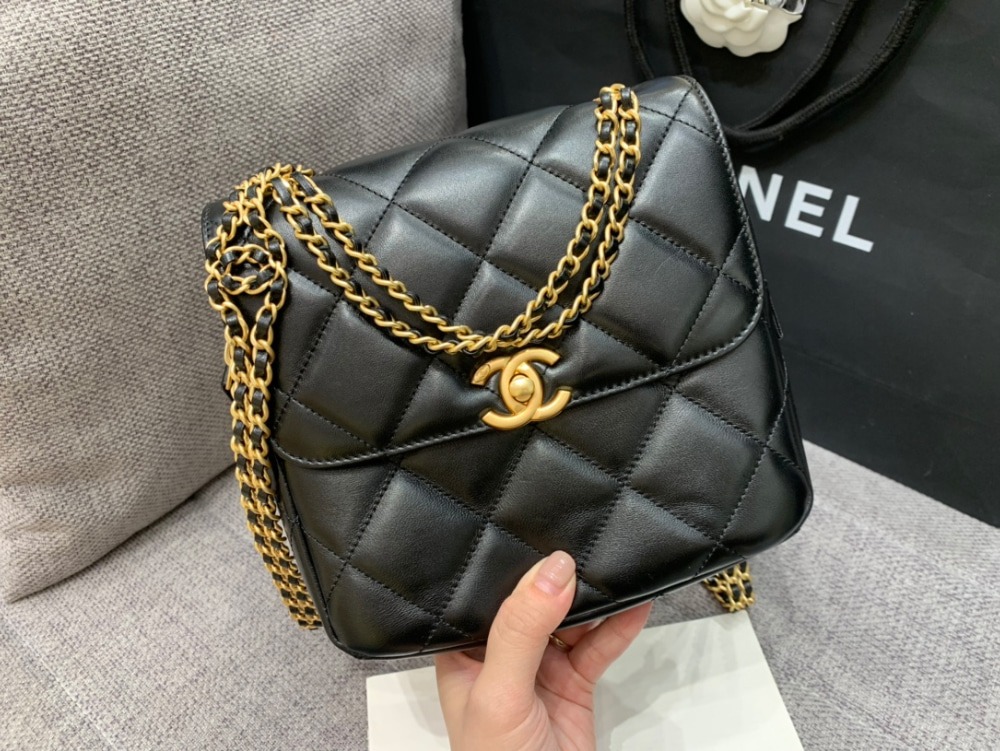 샤* CC 로고 Ado 아도 체인 백팩 