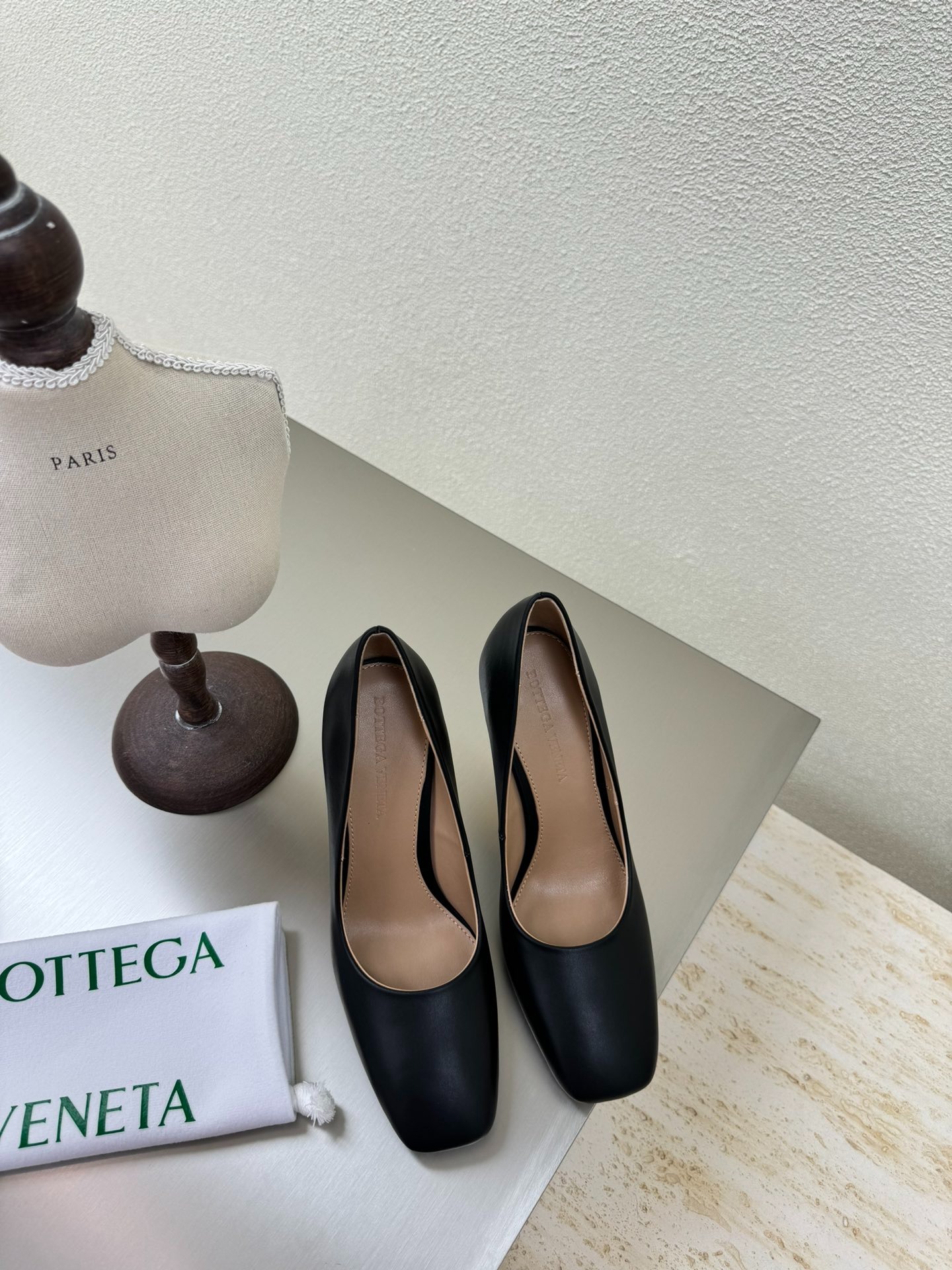 보*가베네타 Knot 라인 메탈굽 힐