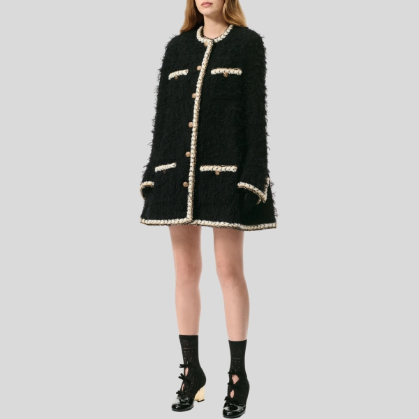 샤넬 트위드 케이프 코트