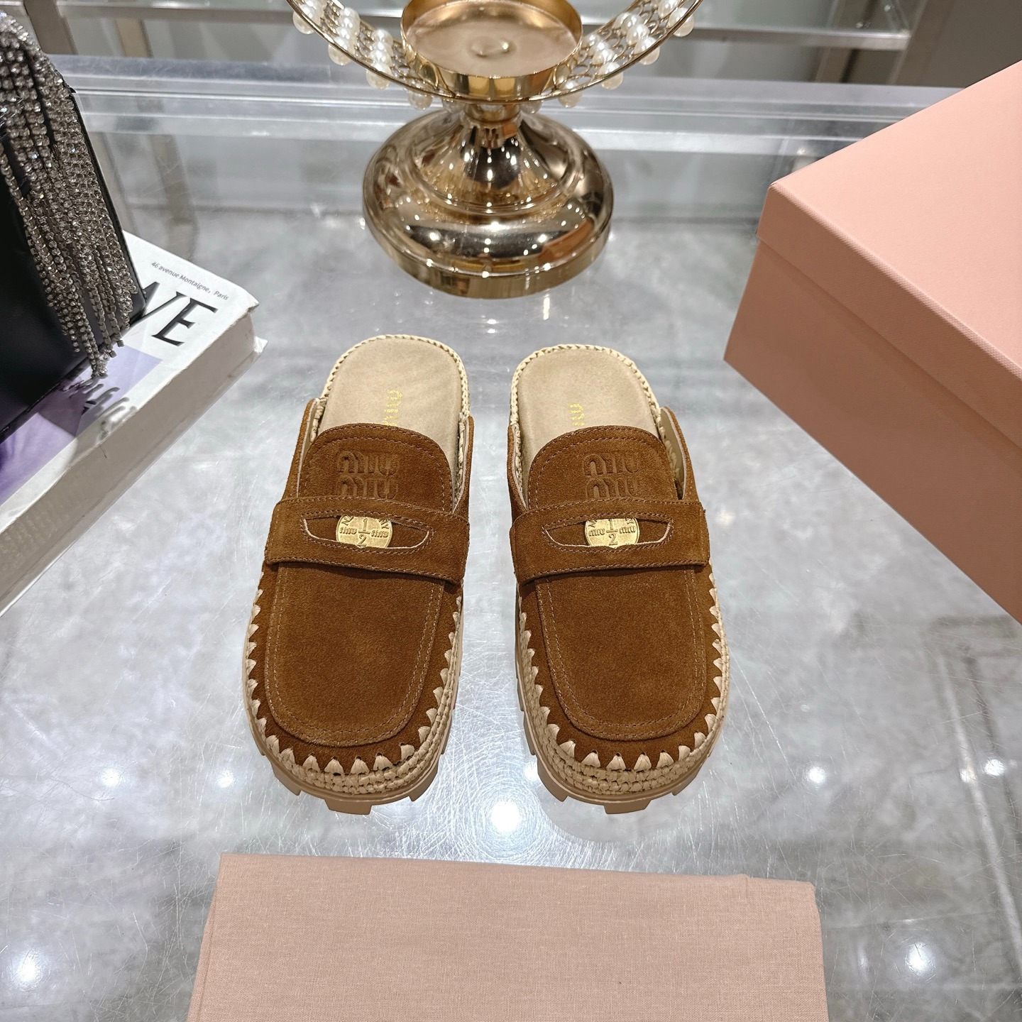 미*미* 25ss 신상 가보시 뮬러 통굽 슬리퍼