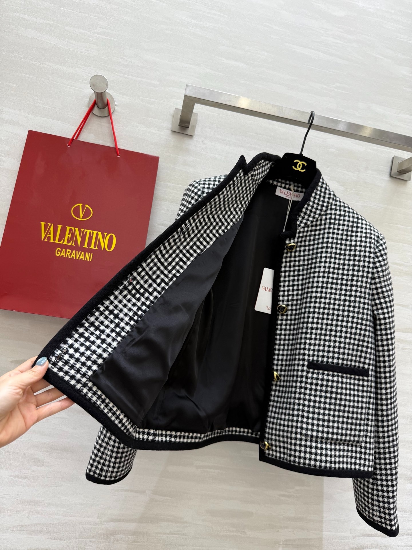 발*티노 신상 울혼방 체크코트