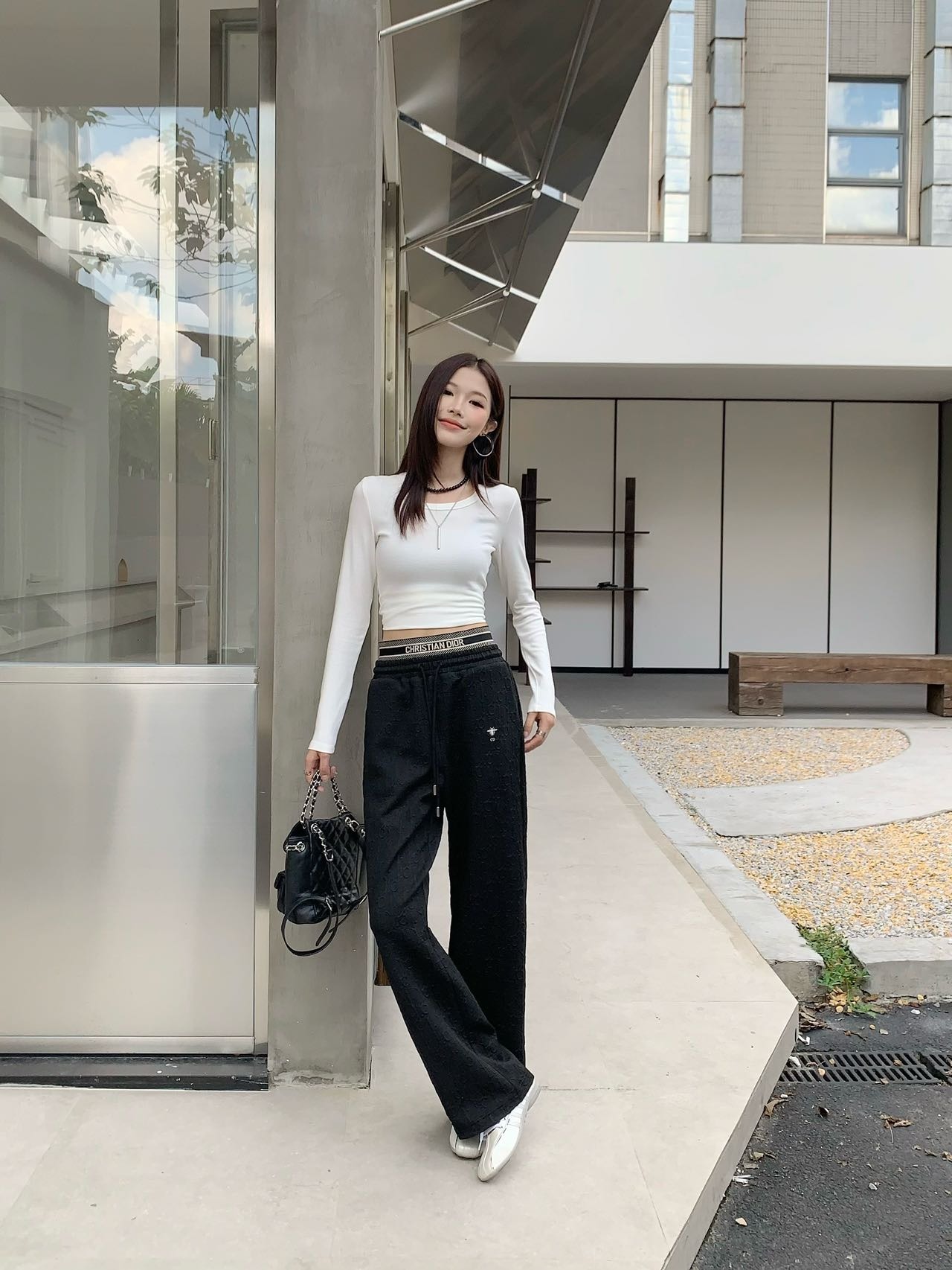 디* 25 신상 로고 밴딩 캐주얼 바지