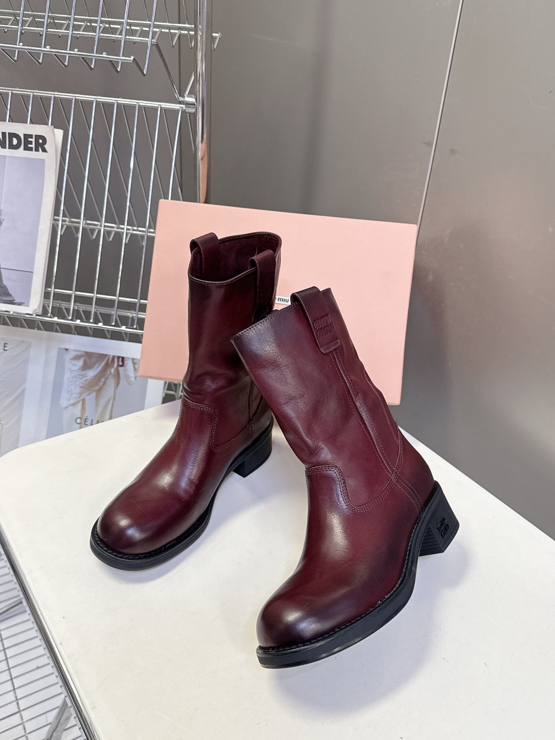 미*미* 신상 빈티지 가죽 부츠