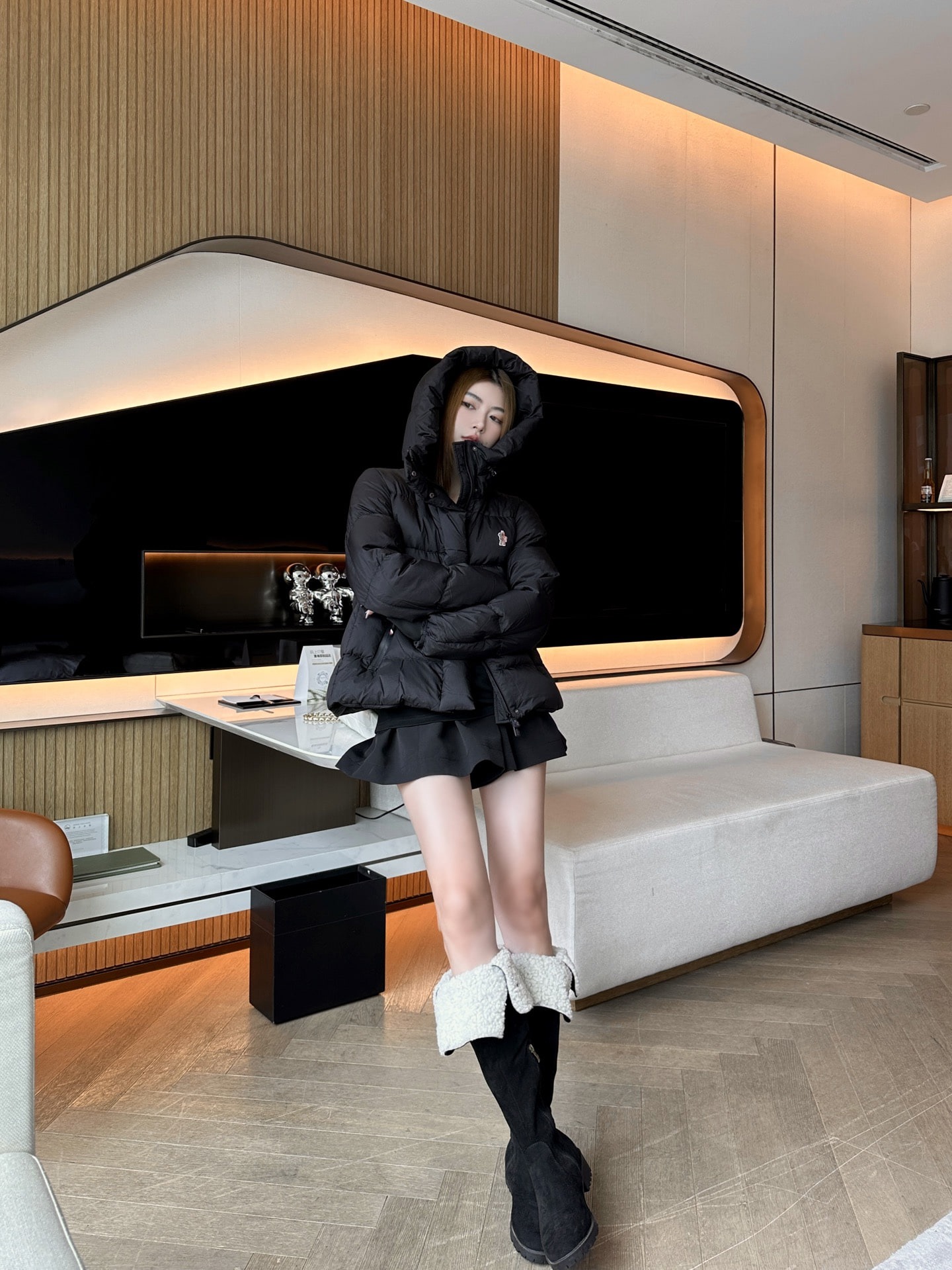 몽*레르 신상 후드 긴팔 패딩 코트