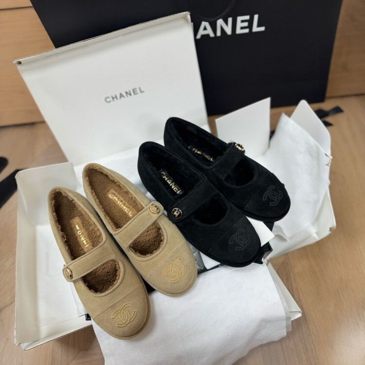 샤넬 시어링 메리제인 슈즈