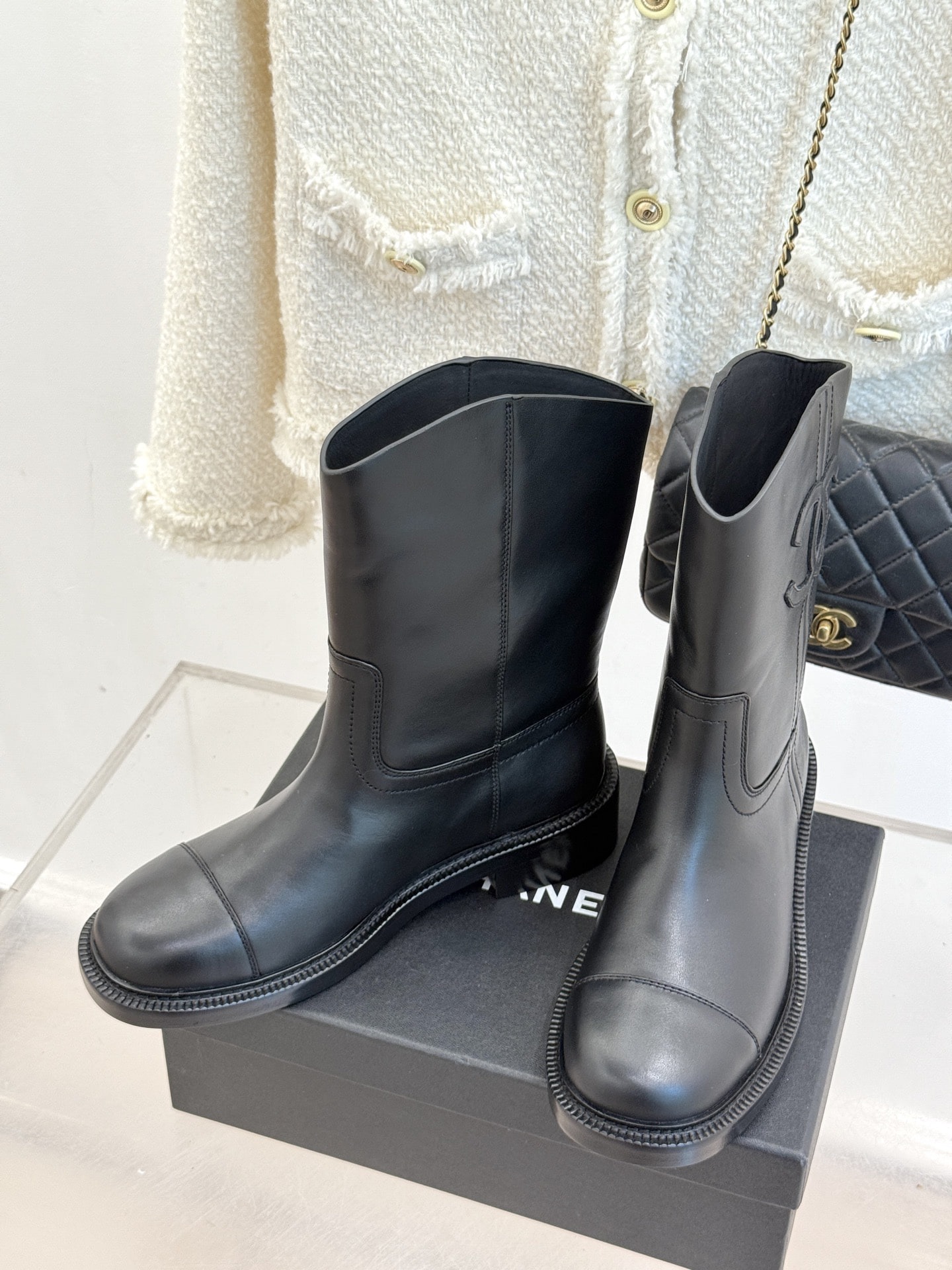 샤* 클래식 더블C 라이더 부츠