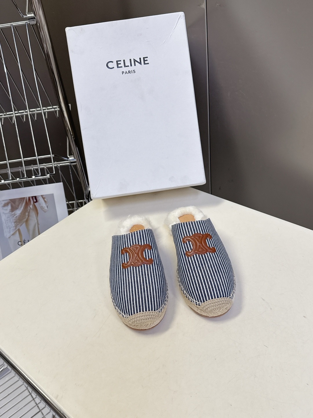 셀*느 가을/겨울 신상 버켄 퍼 슬리퍼