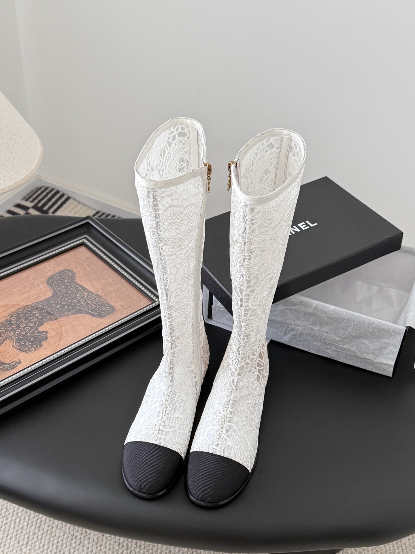 샤* 25K 추동 신상 망사자수 앵클부츠