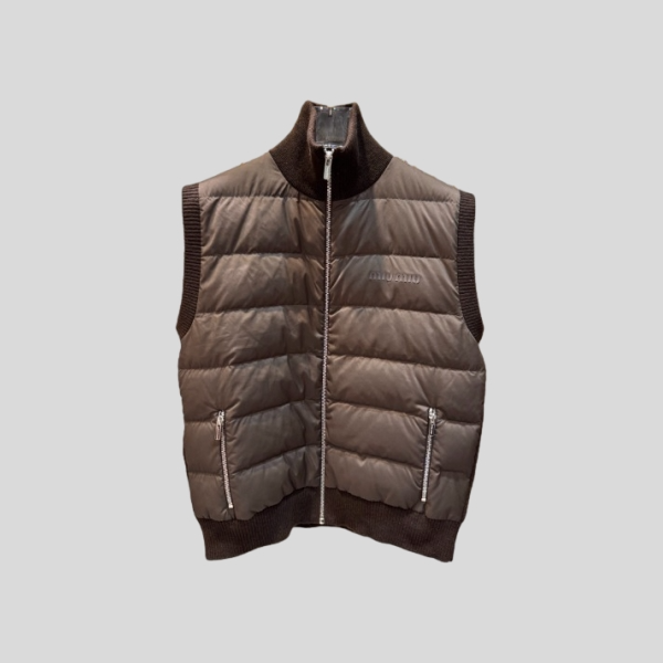 미우미우 숏 지퍼 다운 베스트