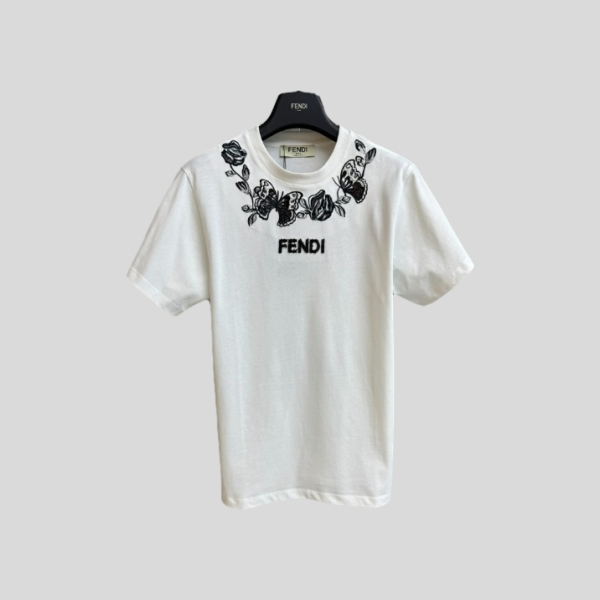 펜디 나비 자수 티셔츠