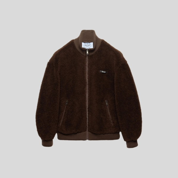 프라다 플리스 자켓 코코아 브라운