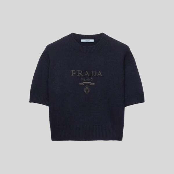 프라다 울 및 캐시미어 크루넥 스웨터